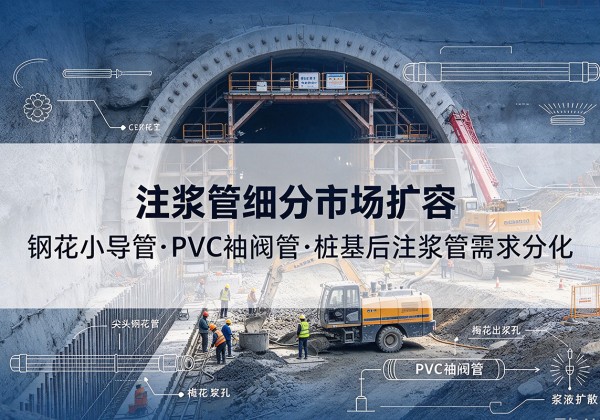 浦江注浆管细分市场扩容，隧道钢花小导管、PVC 袖阀管、桩基后注浆管需求分化